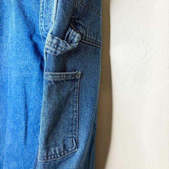 VTG Carhartt Jeans Men's 40x34 Darkstone Flannel Lined Washed Denim Dungaree Fit - Picture 6 of 8